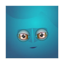 Blue Cutie Bubble canvas Canvas Print