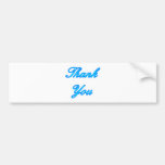 Blue Cyan Thank You Design The MUSEUM Zazzle Gifts Bumper Stickers