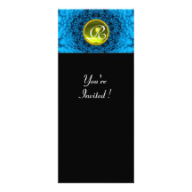 BLUE DAHLIA, TOPAZ ,bright green black yellow Invite