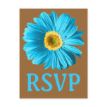 Blue Daisy Flower RSVP Or Custom postcards