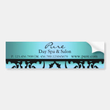 Blue Damask Bumper Sticker