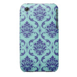 Blue Damask Case-Mate iPhone 3 Case