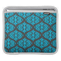 Blue Damask Ipad/Laptop Rickshaw Sleeve Sleeve For iPads