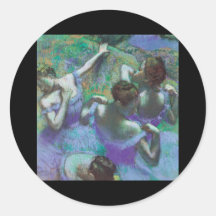 Blue Dancers Round Sticker