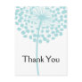 Blue Dandelion Flower Thank You Postcards 2