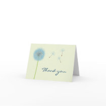 Blue Dandelion Thank You Card