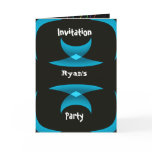 Blue Dark birthday Party Invitation cards