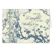 Blue Daughter Wedding Congratulations Card