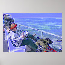 Blue Day At The Pier Print