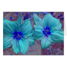 Blue Day Lilies Card