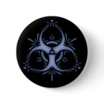 Blue Delft Biohazard Pin