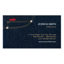 Blue Denim Pocket business card