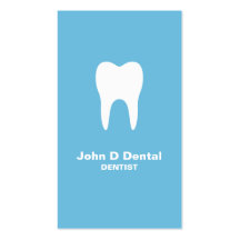 Blue dental dentist  business card