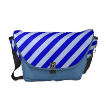Blue Diagonal Stripes Commuter Bag