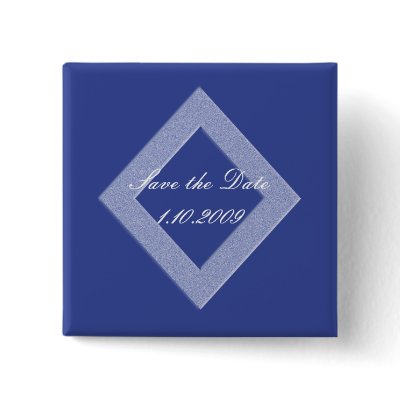 Blue Diamond Save the Date Pin by MissMissyLue