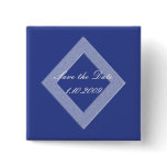 Blue Diamond Save the Date Pin buttons
