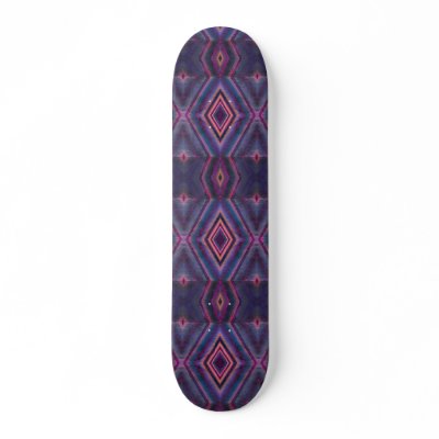 Blue Diamond Skate Board Deck by DonnaGraysonAbstract