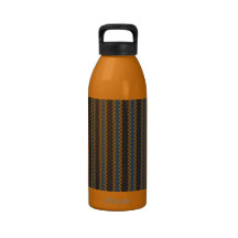 Blue Diamond Stripes Water Bottle