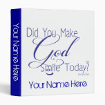 Blue Did You Make God Smile Today Christian Bind 3 Ring Binders