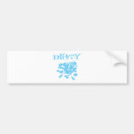Blue Dirty Blotch Bumper Stickers