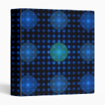 Blue Disco Bubbles Fractal Art Vinyl Binder