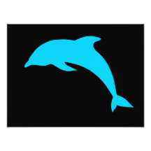 Blue Dolphin Silhouette Photo Art