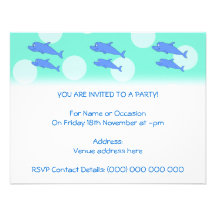 Blue Dolphins. Invitations