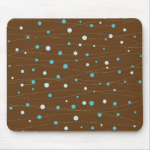 Blue Dots and Wave Mouse Mats