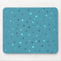 Blue Dots and Wave Mouse Mat