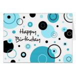 Blue Dots Business From Group Birthday Card
