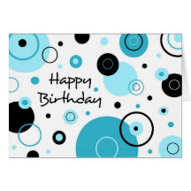 Blue Dots Business From Group Birthday Card