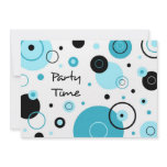 Blue Dots Graduation Party Invitation Card