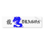 Blue Dragon Asian Letter Bumper sticker