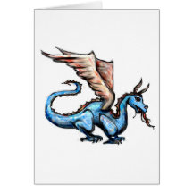 blue dragon greeting cards