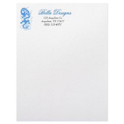 Blue Dragon Letterhead by bellamandu