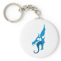 Blue Dragon Logo Keychain