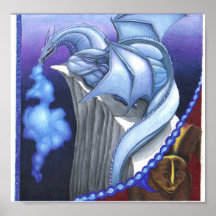 blue dragon poster