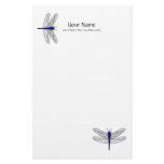 Blue Dragonfly Linen Stationery