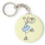 Blue Dress Figure Skater t-shirts and Gifts Keychain