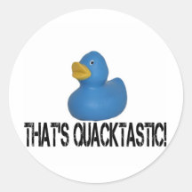 Blue Duck Round Sticker