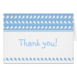 blue ducks in row baby shower thank you card cards