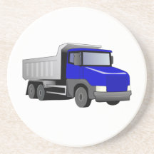 Blue Dump Truck Beverage Coaster