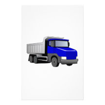 Blue Dump Truck Customized Stationery