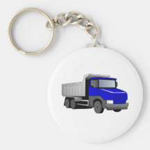 Blue Dump Truck Key Chains