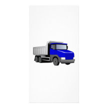 Blue Dump Truck Photo Cards
