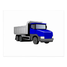 Blue Dump Truck Postcards