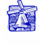 Blue Dutch Windmill t-shirts
