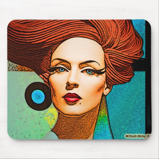 "Blue Earring" Mouse Pad
