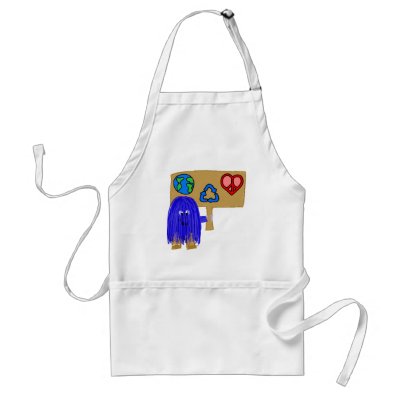 blue earth love peace recycle apron by PeacePeople