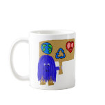 blue earth love peace recycle coffee mugs